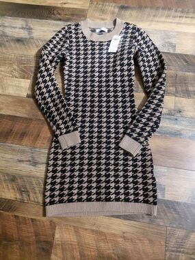 hollister knit skater dress Hollister Long-Sleeve Crochet-Style Mini Skater Dress